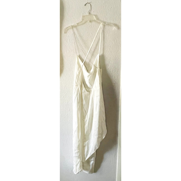 Michael Costello x Revolve Ivory Chain Drape Midi Dress M NWT Bridal - Picture 5 of 9